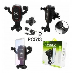 Holder Universal Cargador Inalámbrico Pc513 Carro 360 Grados (Entrega Inmediata)