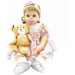 Kiki Muñeca 52cm Bebé Reborn Realista Silicona Cuerpo Blando (Entrega Inmediata)