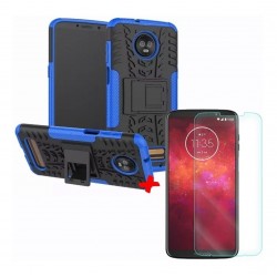 Carcasa Funda + Vidrio Templado 2d Motorola Moto Z3 Play (Entrega Inmediata)