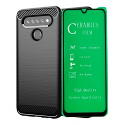 Funda Estuche Forro Carcasa + Vidrio Cerámico LG K41s (Entrega Inmediata)