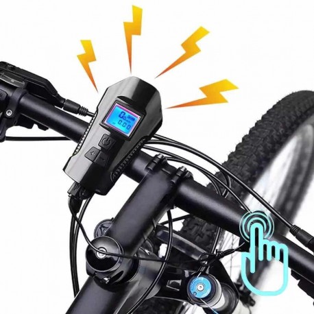 Luz Pito Bicicleta Recargable Odometro Velocímetro 3 En 1 (Entrega Inmediata)