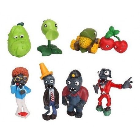 Plantas Vs Zombies Petacereza Colección X 8 Figuras En Bolsa (Entrega Inmediata)