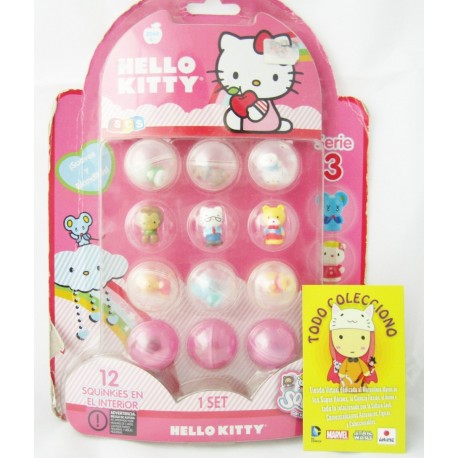 Set X 12 Squinkies Hellokitty Serie 3 Nuevo (Entrega Inmediata)