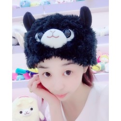 Alpacasso Negro Gorro De Peluche Alpaca (Entrega Inmediata)