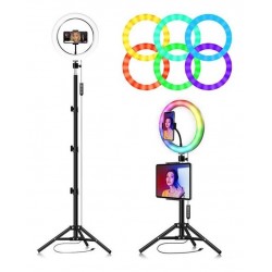 Tripode Aro Luz Lampara Led 26cm Ajustable Colores + Control (Entrega Inmediata)