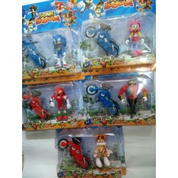 Muñecos De Sonic Articulados Colección X 5 (Entrega Inmediata)