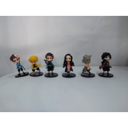 Muñecos Demon Slayer Kimetsu No Yaiba Set X6 (Entrega Inmediata)