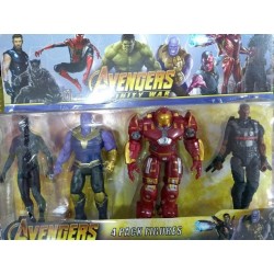 Muñecos Avengers Pantera Negra Thanos Hulkbuster Falcón X4 (Entrega Inmediata)