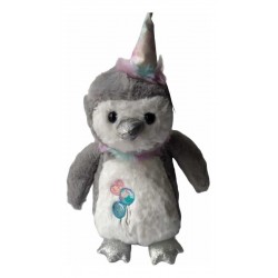 Pingüino Cumpleaños Rosado Y Gris 40 X 38 Cm (Entrega Inmediata)