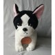 Perro Pug Sentado Negro Con Blanco - Peluche 24 X 14 Cm (Entrega Inmediata)