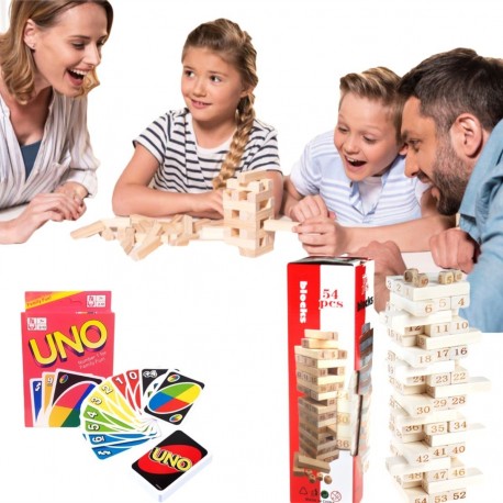 Jenga Más Juego Cartas Juegos Mesa Jugueteria Familia (Entrega Inmediata)