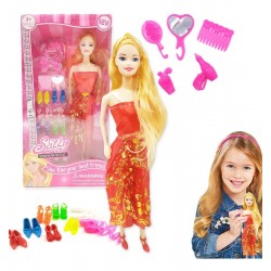 Muñeca Juguete Tipo Barbie Zapatos Articulada Accesorios (Entrega Inmediata)