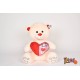 Oso De Peluche Con Corazón Mediano 50cm 2602-1 (Entrega Inmediata)
