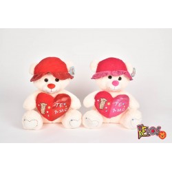 Oso De Peluche Mediano Corazón Te Amo 40cm 2617-2 (Entrega Inmediata)