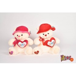 Oso De Peluche Sombrero Te Amo 30cm 2607-1 (Entrega Inmediata)