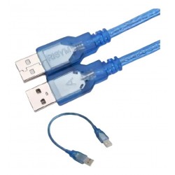 Cable Usb Macho A Macho Para Pc Bases Refrigerantes Laptop (Entrega Inmediata)