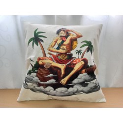 Cojín Almohada One Piece - Monkey D. Luffy Isla 45x45 Cm (Entrega Inmediata)