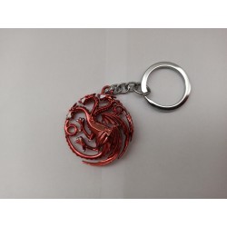 Llavero Metálico Game Of Thrones Escudo Targaryen (Entrega Inmediata)