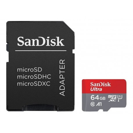 Tarjeta Micro Sdxc 64gb Sandisk Ultra, C10, U1, A1, 100mb/s (Entrega Inmediata)