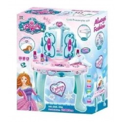 Tocador Peinador Azul Princesas Niñas Luces Y Sonido (Entrega Inmediata)