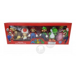 Mini Colección De Mario Bros X 6 Personajes 12 Cm (Entrega Inmediata)