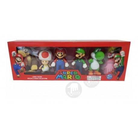 Mini Colección De Mario Bros X 6 Personajes 12 Cm (Entrega Inmediata)