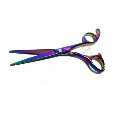 Tijera Peluquería Barbería Profesional Delux + Estuche (Entrega Inmediata)