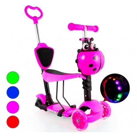 Patineta Scooter Monopatín Triciclo Caminador Con Luces Led (Entrega Inmediata)