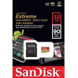 Memoria Micro Sd Sandisk Extreme 32gb 90mb/s & 60mb/s V30 (Entrega Inmediata)