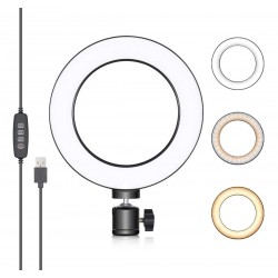 Aro De Luz 15cm 3 Modos 11 Niveles Streaming Selfie Sin Trip (Entrega Inmediata)