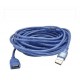 Cable Extencion Usb Blindado Azul 5 Mtrs 2.0 (Entrega Inmediata)