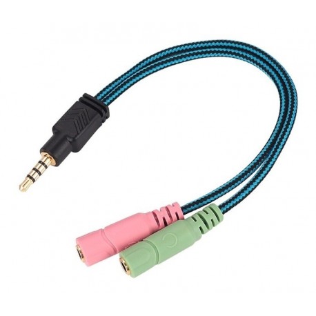 Spliter Divisor De Audio Microfono Kotion Each/smartphone (Entrega Inmediata)