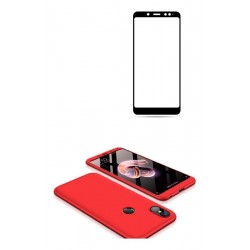 Kit Protector 360 Xiaomi Redmi Note 5 / Pro + Vidrio 3d Roj (Entrega Inmediata)