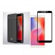 Kit Protector Tpu Cuero Xiaomi Redmi 6 / 6a + Vidrio Negro (Entrega Inmediata)