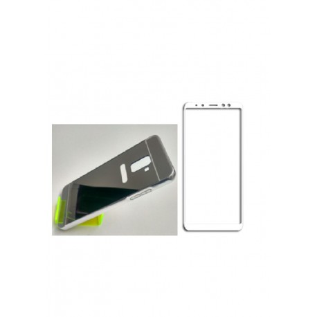 Kit Protector Aluminio Samsung A8 Plus Plata + Vidrio 3d (Entrega Inmediata)