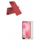Kit Funda Estuche Tpu Lujo Huawei P20 Rojo + Vidrio 3d Dorad (Entrega Inmediata)