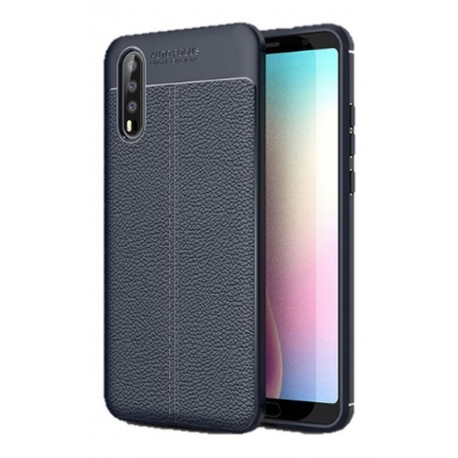 Funda Estuche Protector Original Tpu Cuero Huawei P20 Azul (Entrega Inmediata)