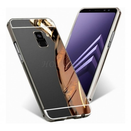 Protector Bumper Aluminio Samsung Galaxy A8 Plus 2018 Negro (Entrega Inmediata)