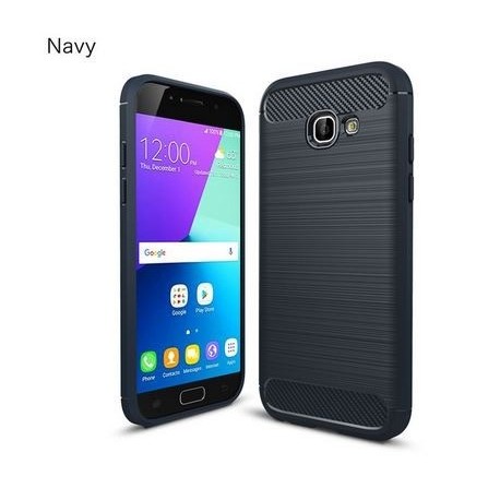 Kit Total Carbono Samsung A3 2017 Azul + Vidrio Blanco (Entrega Inmediata)