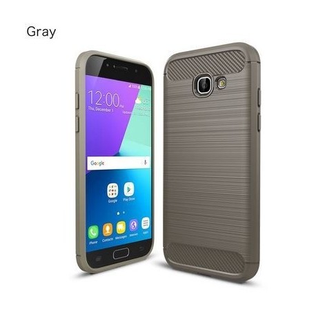 Kit Total Carbono Samsung A3 2017 Gris + Vidrio Blanco (Entrega Inmediata)