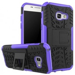 Kit Protector Samsung Galaxy A3 2017 Morado + Vidrio Dorado (Entrega Inmediata)