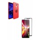 Kit Ring Case Protector Huawei Mate 20 Lite Rojo + Vidrio 5d (Entrega Inmediata)