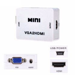 Convertidor Adaptador Vga A Hdmi + Audio - Pc Y Portatiles (Entrega Inmediata)
