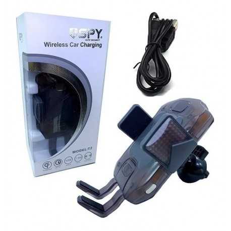 Cargador Inalámbrico Celulares Carga Qi Soporte Aire Carro (Entrega Inmediata)