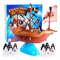 Barco Pirata Juego De Equilibrio Pingüinos Al Agua (Entrega Inmediata)