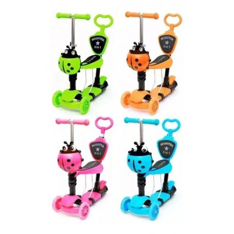Patineta Scooter Multiusos 5 En 1 Luces Led De Colores (Entrega Inmediata)