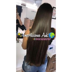 Extensiónes De Cabello Seminatural Castaño Oscuro (Entrega Inmediata)