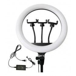 Aro De Luz Led Sin Tripode 36cm + 3 Holder Celular +cargador (Entrega Inmediata)