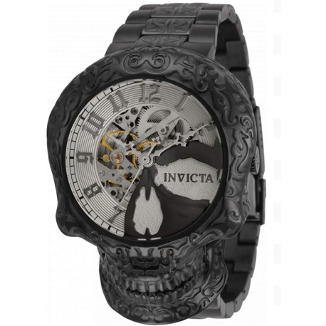 Reloj Invicta 33967 Artist Collection Skull Case 50mm Grey/Black Stainless Steel