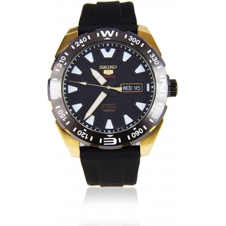 Reloj Seiko SRP750K1 Automatic SRP750 5 Sports Black Dial Luminous Markers Rubber Band Hombre by es